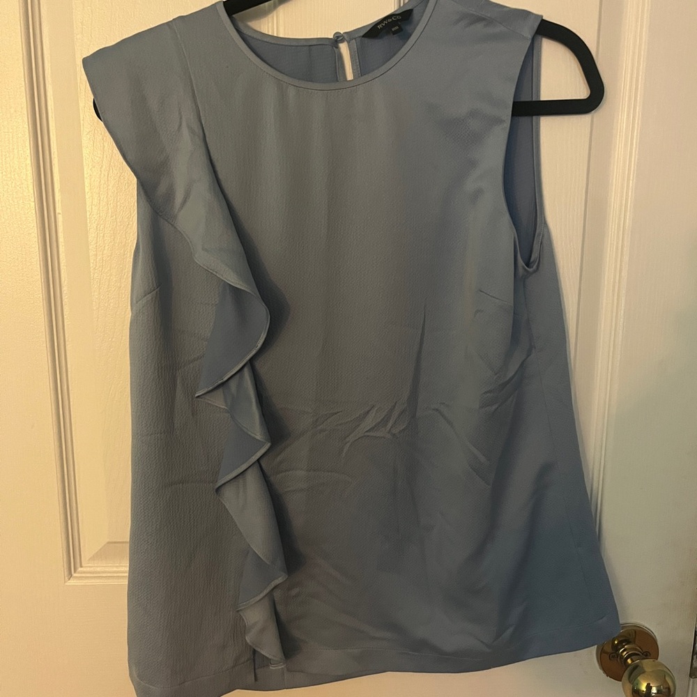 RW&CO. Light Blue Sleeveless Blouse
